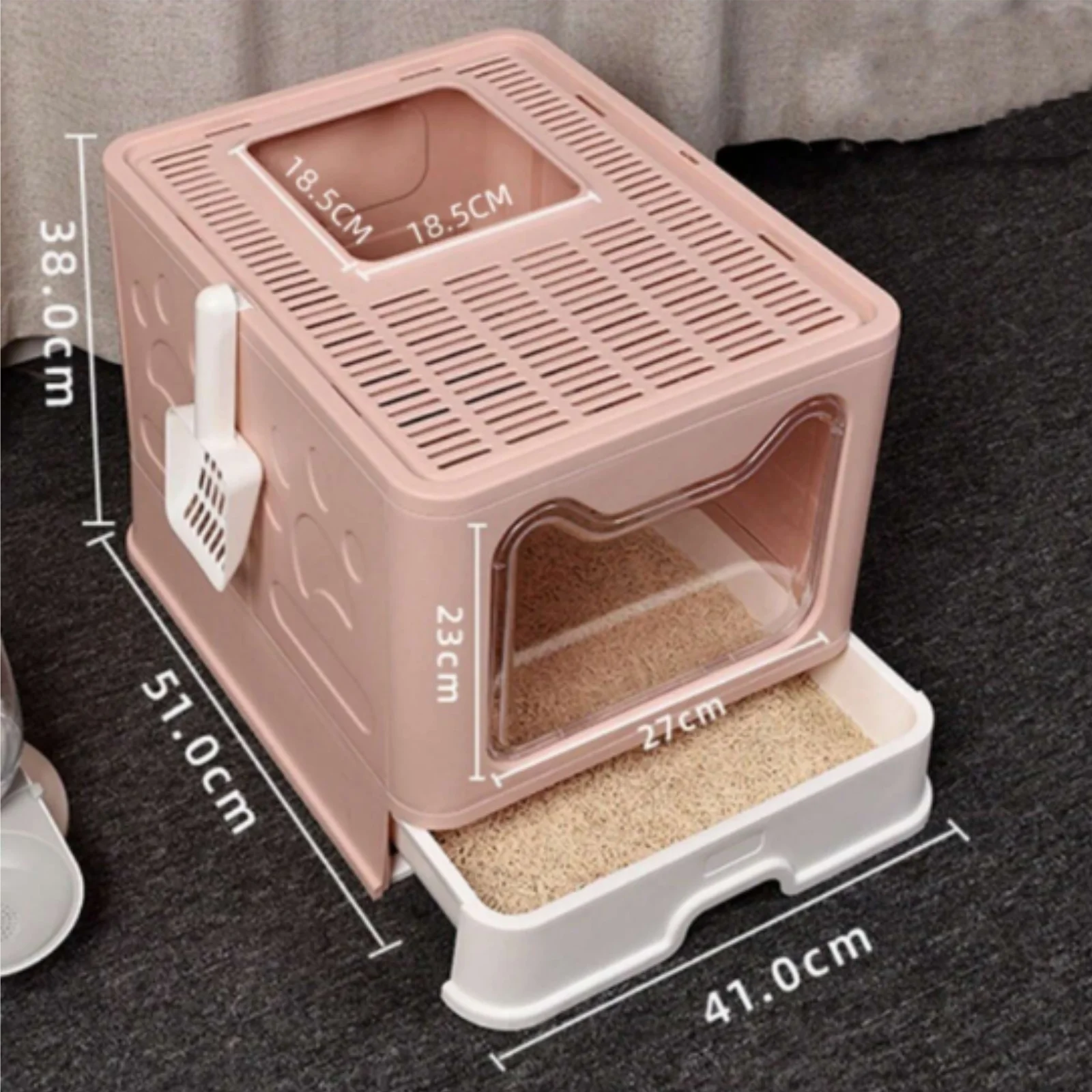 bac-a-litière-rose-pour-chat