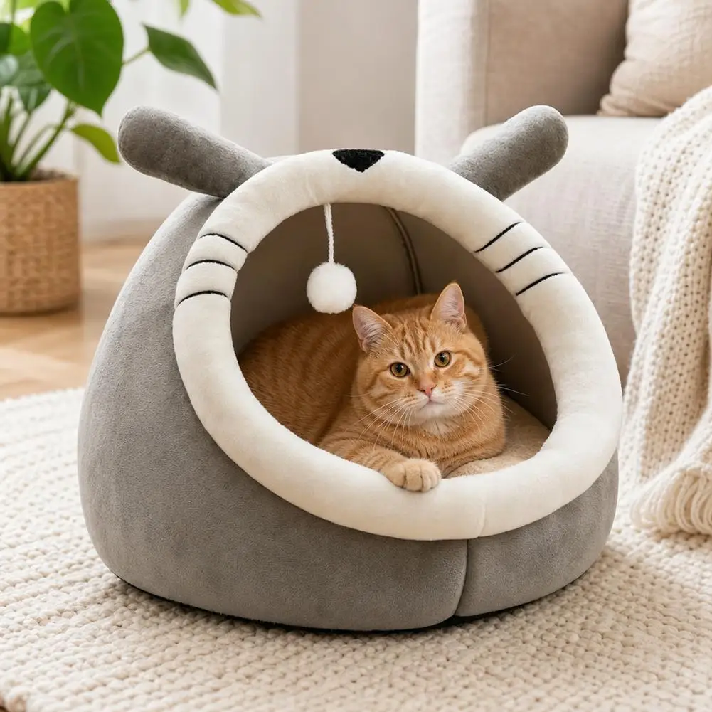 Maison chat – cocon museau gris
